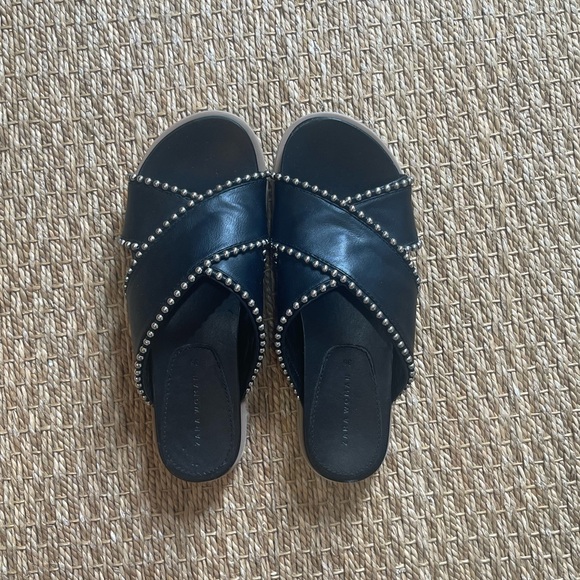 Zara Women Silver Stud Sandals / Slides | SZ US 36 - Picture 1 of 5